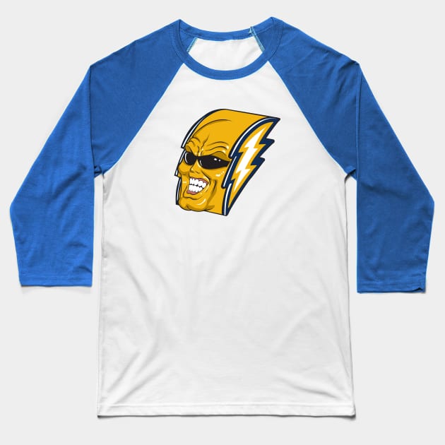 Los Angeles Chargers Bolt Man Baseball T-Shirt by stayfrostybro